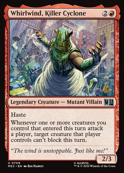 Whirlwind, Killer Cyclone, Marvel Super Heroes Commander #709