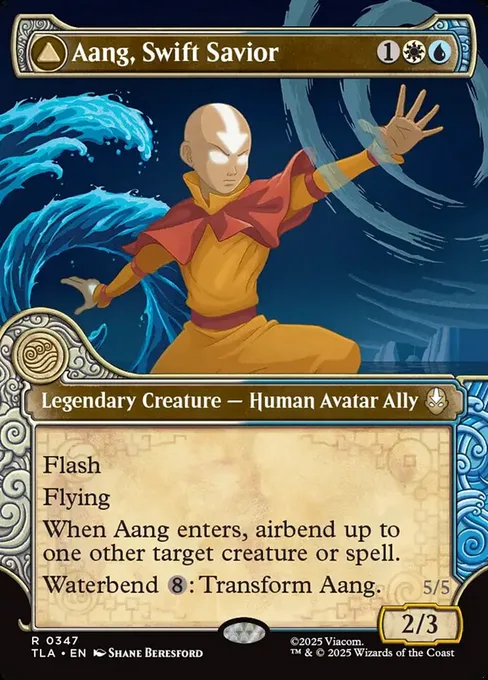 Aang, Swift Savior // Aang and La, Ocean's Fury, Avatar: The Last Airbender #347
