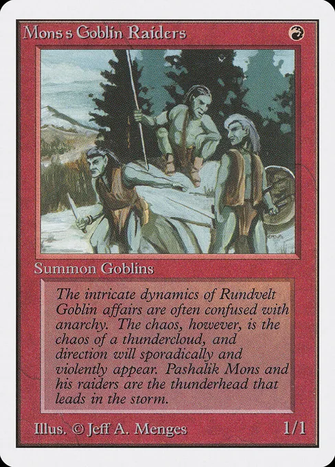 Mons's Goblin Raiders, Unlimited Edition #165