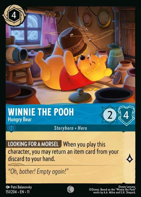Winnie the Pooh - Hungry Bear, Winterspell #151