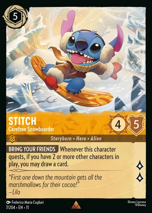 Stitch - Carefree Snowboarder, Winterspell #7