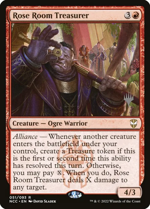 Rose Room Treasurer, New Capenna Commander Promos #51p