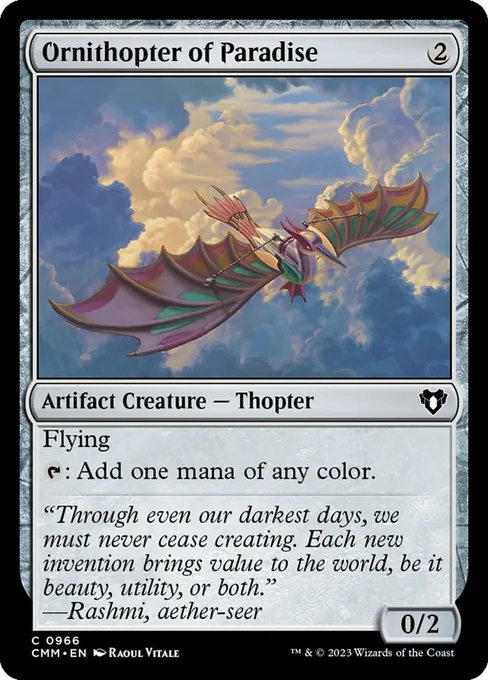 Ornithopter of Paradise, Commander Masters #966