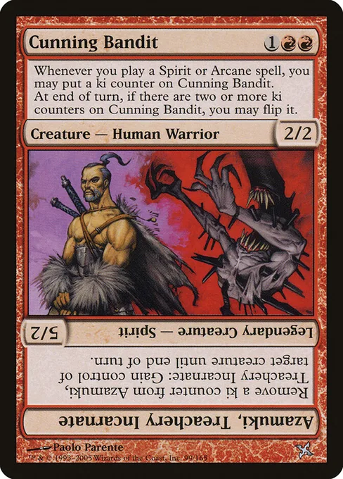 Cunning Bandit // Azamuki, Treachery Incarnate, Betrayers of Kamigawa #99
