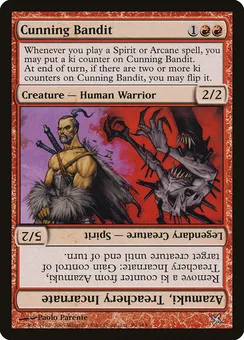 Cunning Bandit // Azamuki, Treachery Incarnate, Normal
