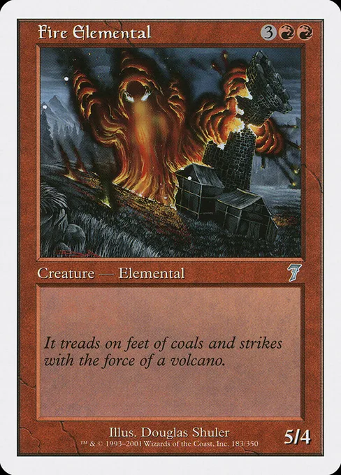 Fire Elemental, Seventh Edition #183
