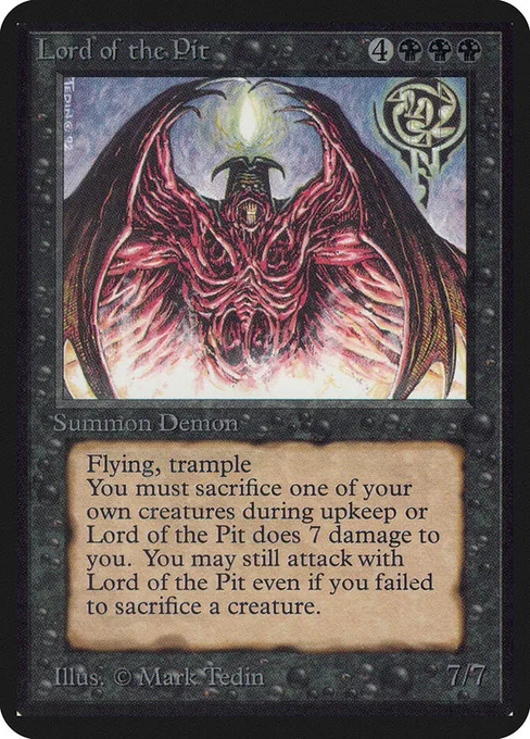 Lord of the Pit, Limited Edition Alpha #114