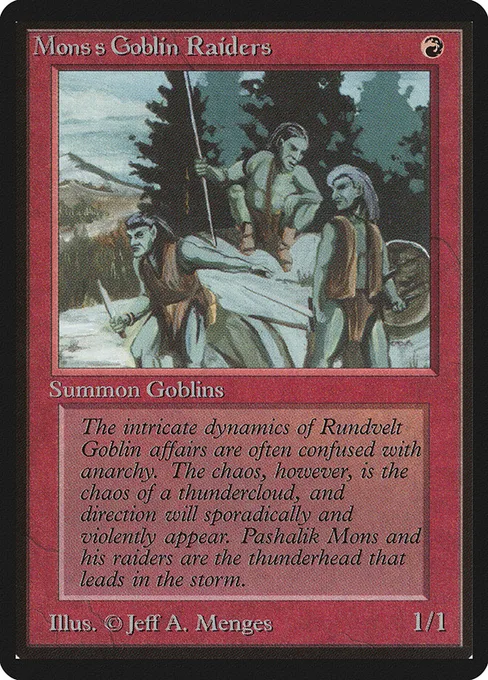 Mons's Goblin Raiders, Limited Edition Beta #165