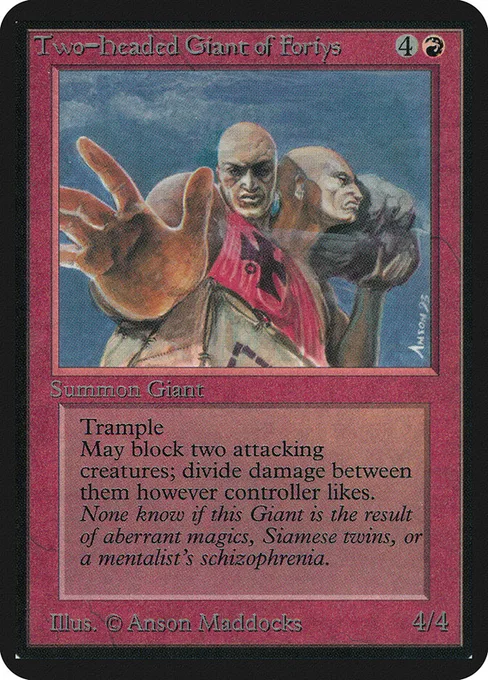Two-Headed Giant of Foriys, Limited Edition Alpha #179
