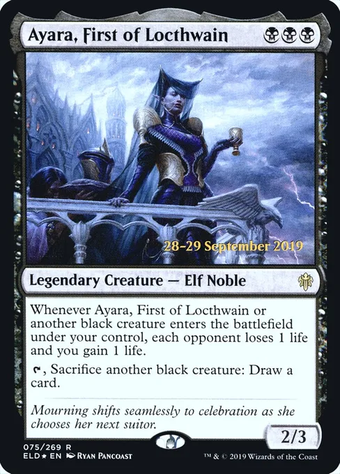 Ayara, First of Locthwain, Throne of Eldraine Promos #75s