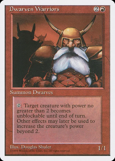 Dwarven Warriors, Fourth Edition #187