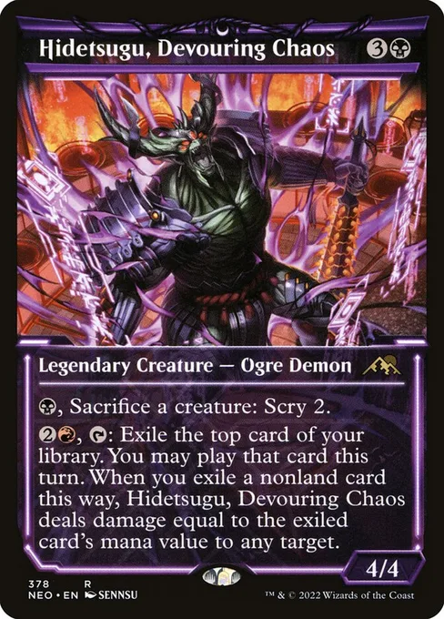 Hidetsugu, Devouring Chaos, Kamigawa: Neon Dynasty #378