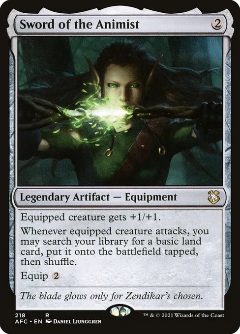Sword of the Animist, Forgotten Realms Commander #218