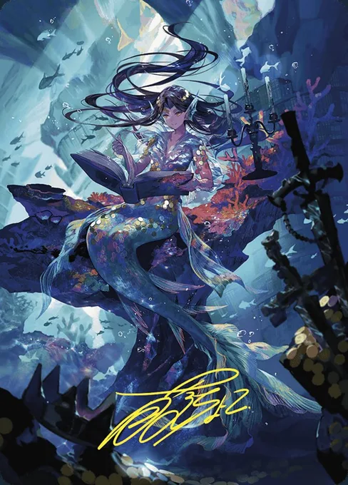 Rhystic Study // Rhystic Study, Wilds of Eldraine Art Series #79