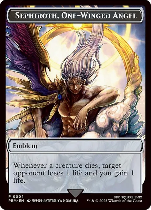 Sephiroth, One-Winged Angel Emblem, FIN Asia WPN Promo Tokens #1