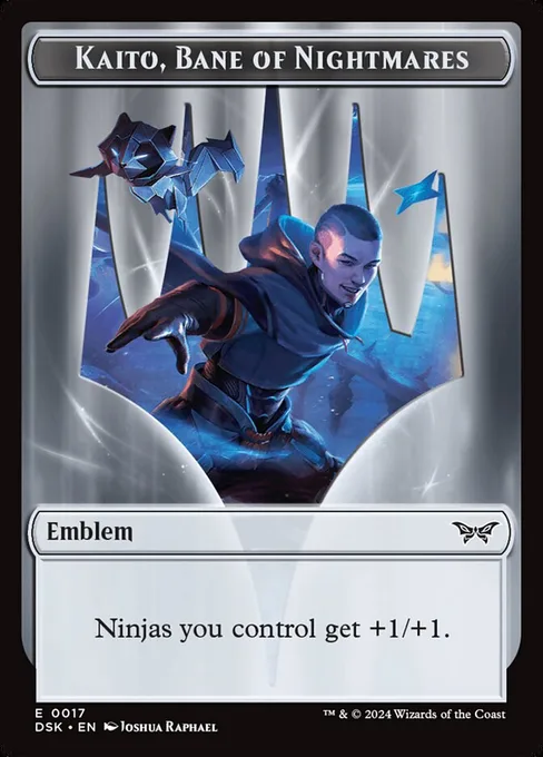 Kaito, Bane of Nightmares Emblem, Duskmourn: House of Horror Tokens #17