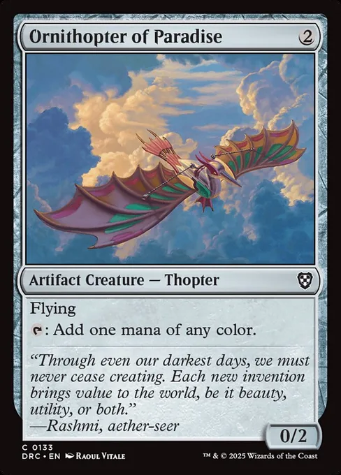 Ornithopter of Paradise, Aetherdrift Commander #133