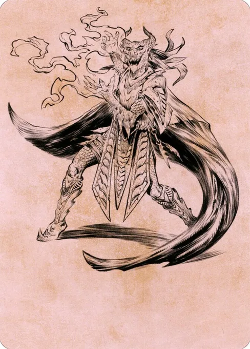 Livaan, Cultist of Tiamat // Livaan, Cultist of Tiamat, Battle for Baldur's Gate Art Series #55