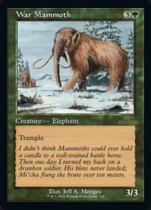 War Mammoth, 30th Anniversary Edition #520