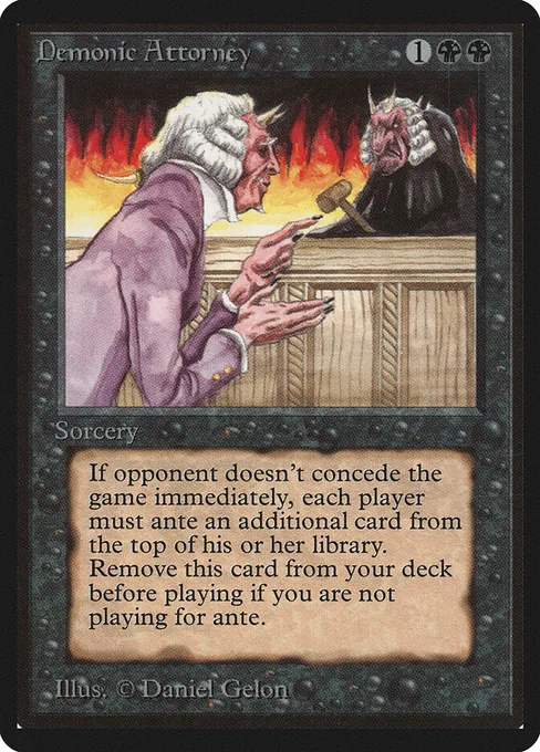 Demonic Attorney, Limited Edition Beta #103