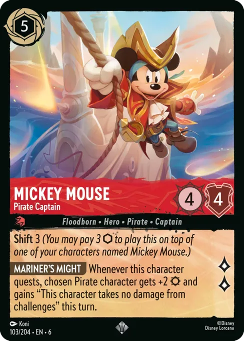 Mickey Mouse - Pirate Captain, Azurite Sea #103