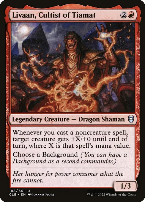 Livaan, Cultist of Tiamat, Commander Legends: Battle for Baldur's Gate #188