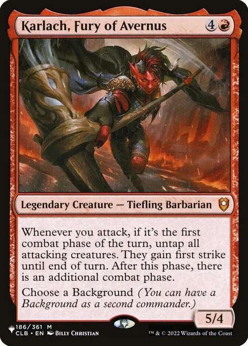 Karlach, Fury of Avernus, The List #CLB-186
