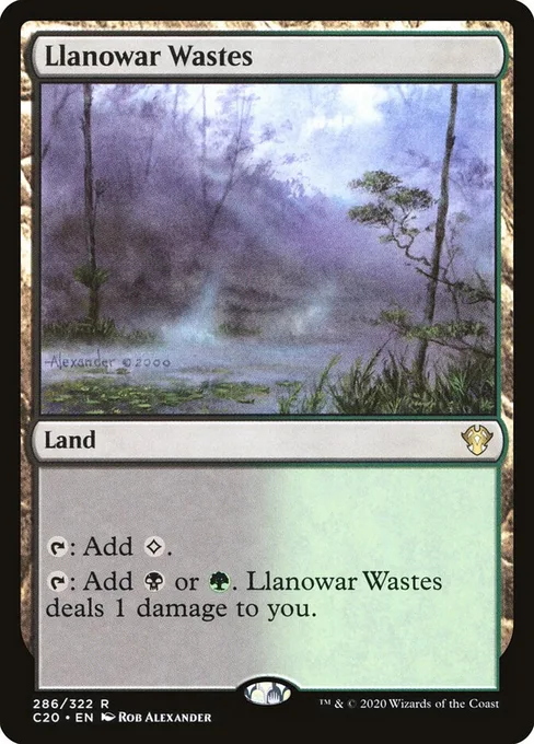 Llanowar Wastes, Commander 2020 #286