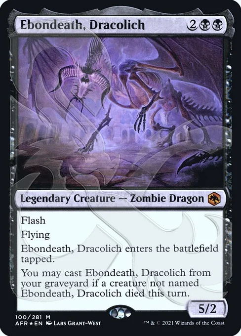 Ebondeath, Dracolich, Adventures in the Forgotten Realms Promos #100a