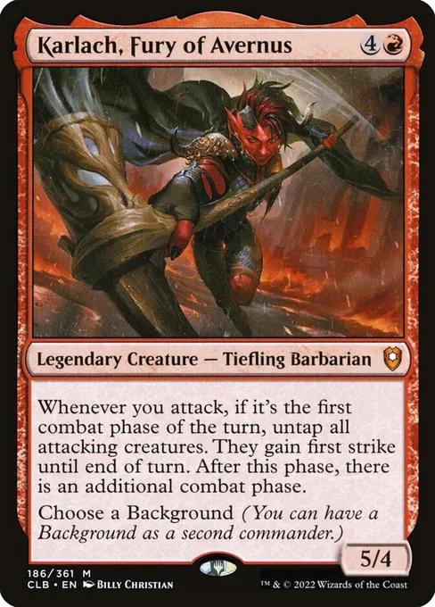Karlach, Fury of Avernus, Commander Legends: Battle for Baldur's Gate #186