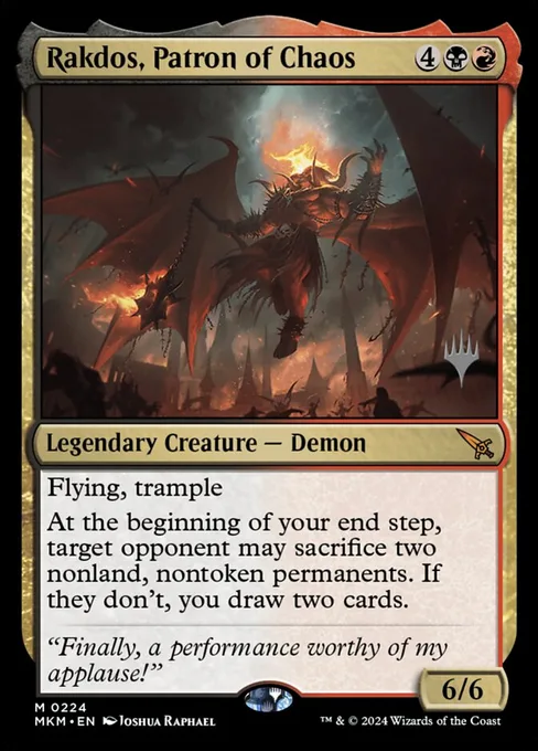 Rakdos, Patron of Chaos, Murders at Karlov Manor Promos #224p