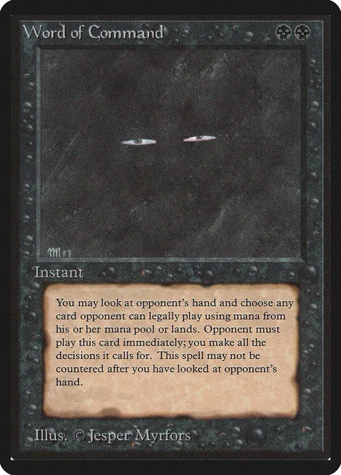 Word of Command, Limited Edition Beta #137