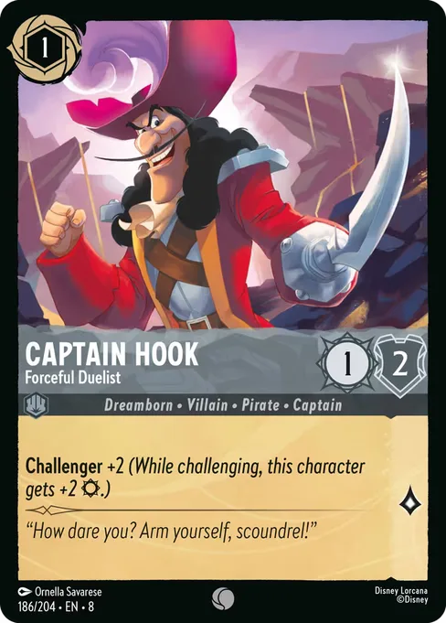 Captain Hook - Forceful Duelist, Reign of Jafar #186