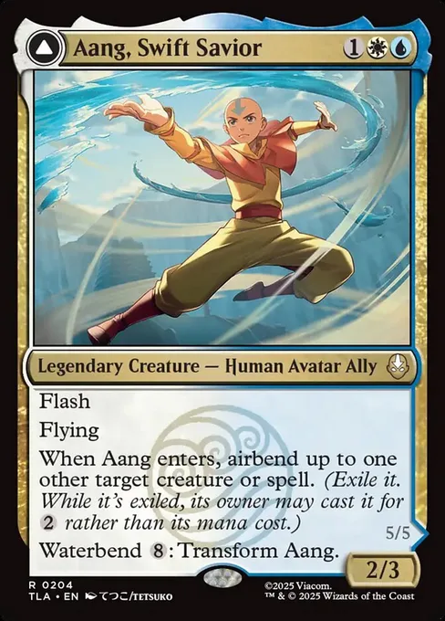Aang, Swift Savior // Aang and La, Ocean's Fury, Avatar: The Last Airbender #204