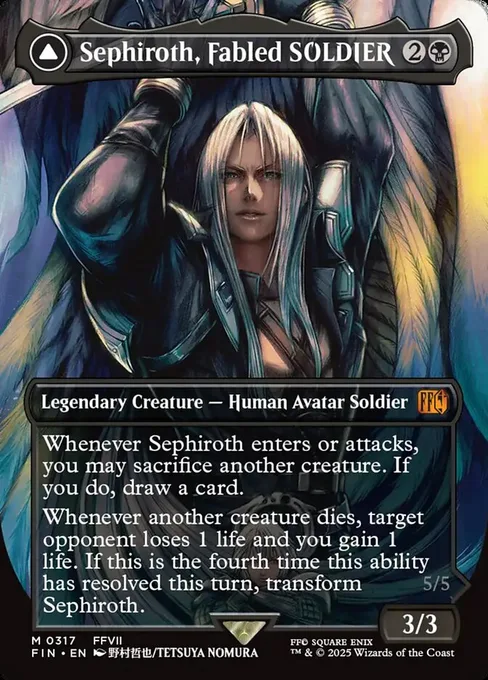 Sephiroth, Fabled SOLDIER // Sephiroth, One-Winged Angel, Final Fantasy #317