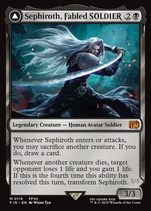 Sephiroth, Fabled SOLDIER // Sephiroth, One-Winged Angel, Final Fantasy #115