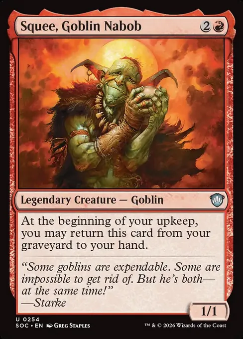Squee, Goblin Nabob, Secrets of Strixhaven Commander #254
