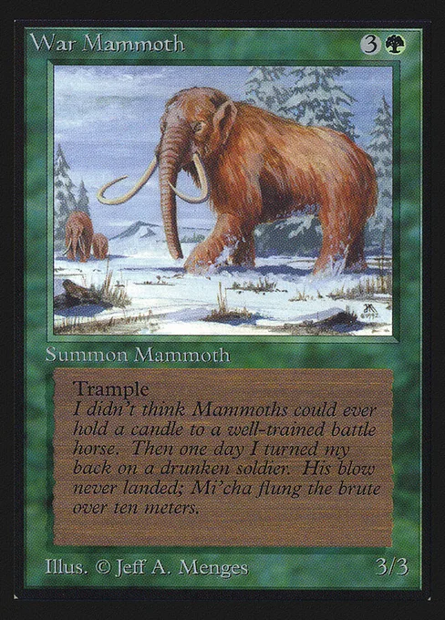 War Mammoth, Intl. Collectors' Edition #228