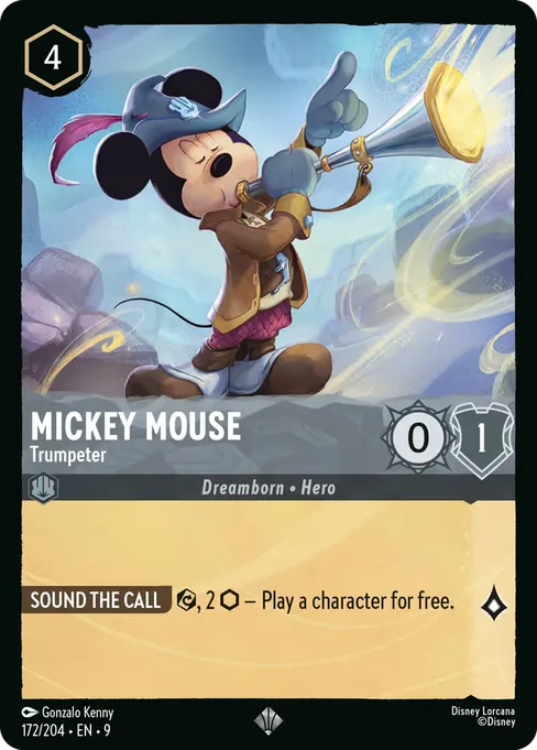 Mickey Mouse - Trumpeter, Fabled #172