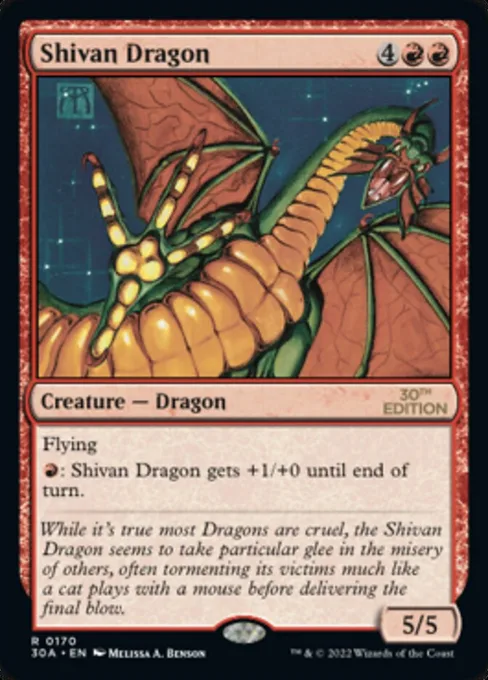 Shivan Dragon, 30th Anniversary Edition #170