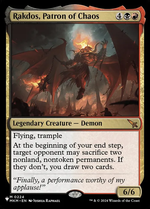 Rakdos, Patron of Chaos, The List #MKM-224