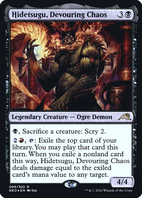 Hidetsugu, Devouring Chaos, Kamigawa: Neon Dynasty Promos #99s