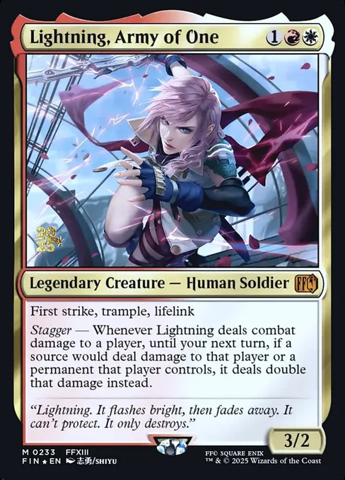 Lightning, Army of One, Final Fantasy Promos #233s