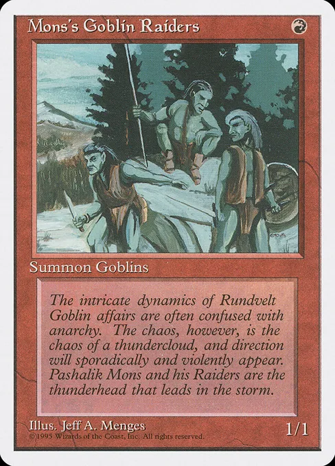 Mons's Goblin Raiders, Fourth Edition #213