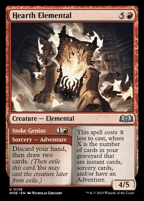 Hearth Elemental // Stoke Genius, Wilds of Eldraine #136
