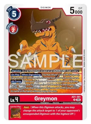 Greymon, AD-01: ADVANCED BOOSTER DIGIMON GENERATION #AD1-001