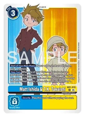 Matt Ishida & T.K. Takaishi, AD-01: ADVANCED BOOSTER DIGIMON GENERATION #AD1-019