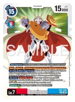 Omnimon, AD-01: ADVANCED BOOSTER DIGIMON GENERATION #AD1-025