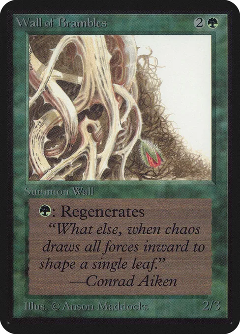 Wall of Brambles, Limited Edition Alpha #223