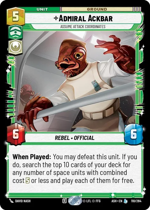 Admiral Ackbar — Assume Attack Coordinates, Ashes of the Empire #110